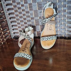 Blowfish Flat Sandals Vegan Ankle Strap